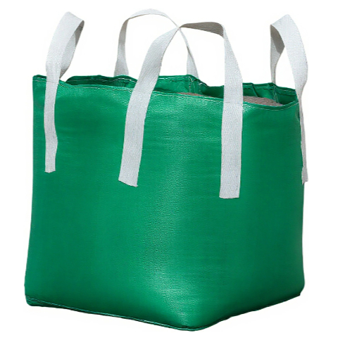 Foldable lightweight bulk bag for warehouse storage and transfer